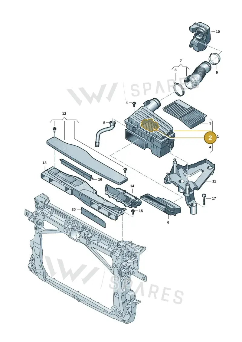 5Q0129620G — Volkswagen Multivan (2021-) diagram 7t0129050, position 2