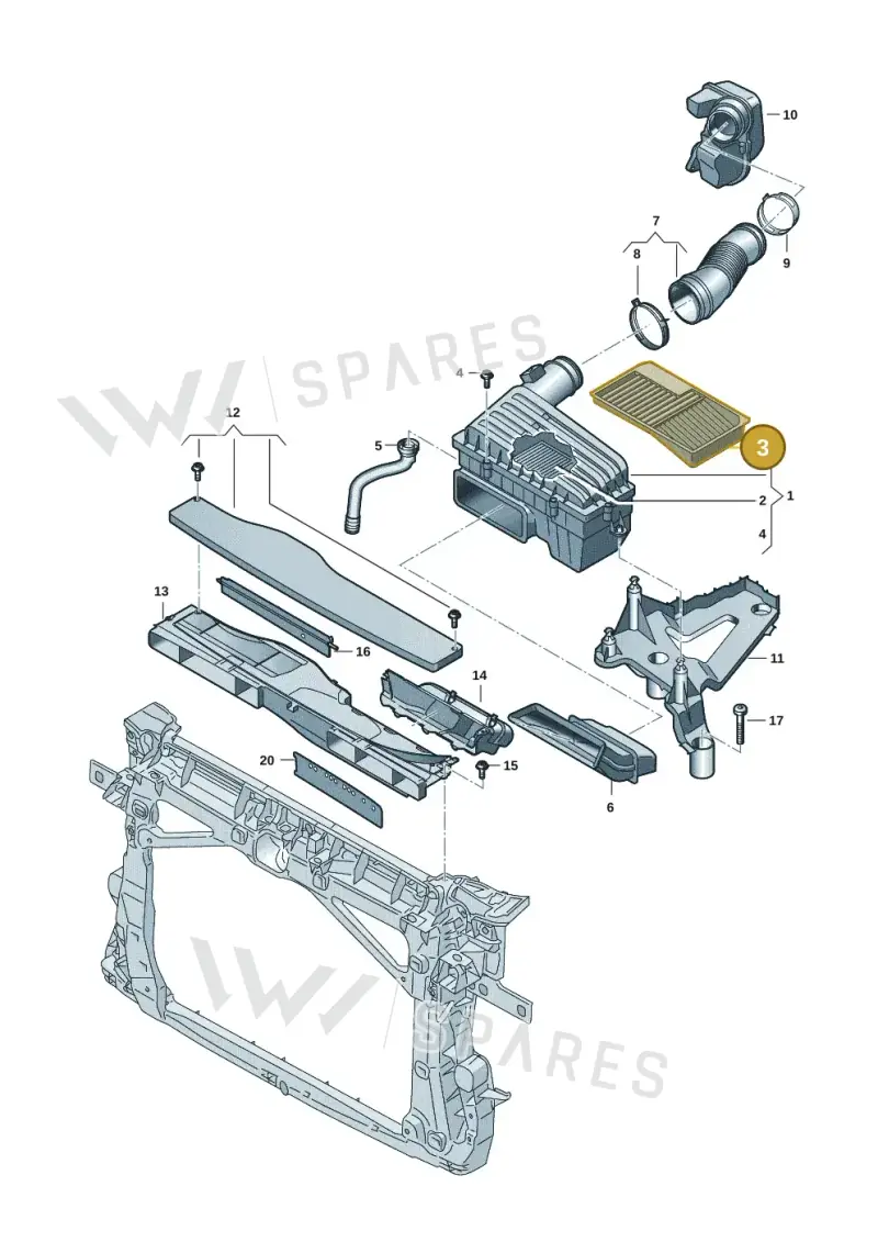5Q0129668F — Volkswagen Multivan (2021-) diagram 7t0129050, position 3