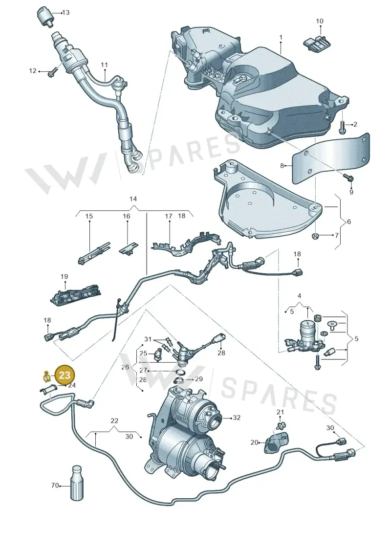 5Q0131645 — Volkswagen T-Roc BlueMotion (2017-2024) diagram 813254000, position 23