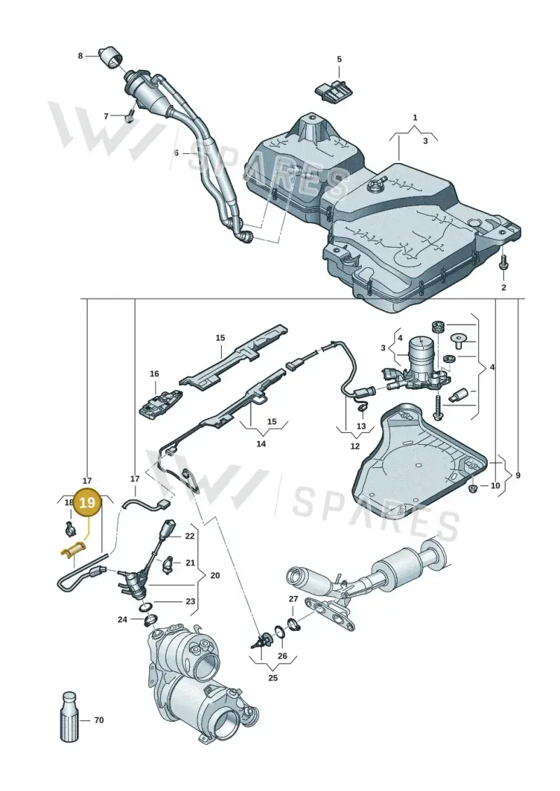 5Q0131645A — Volkswagen Tiguan 2.0 (2023-) diagram 57x201600, position 19
