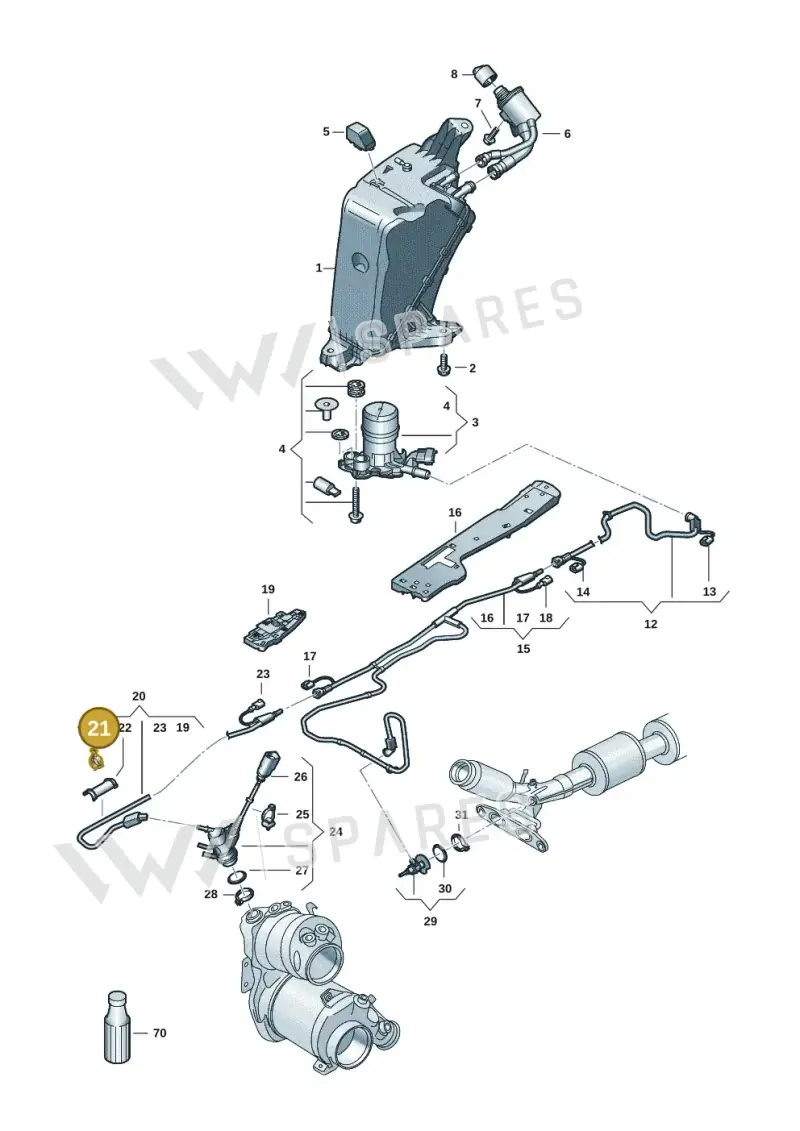 5Q0131645F — Volkswagen Caddy Maxi Kombi (2020-2024) diagram 2ka253100, position 21
