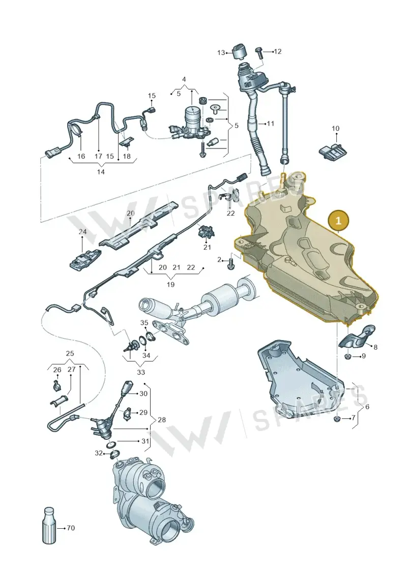 5Q0131877F — Volkswagen Golf 2.0 BlueMotion (2019-2024) diagram 5h0253102, position 1