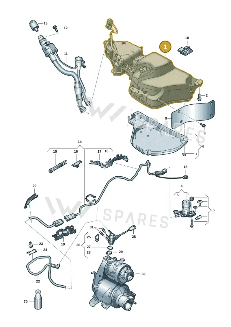 5Q0131877F — Volkswagen Golf 2.0 (2016-2020) diagram 813253106, position 1