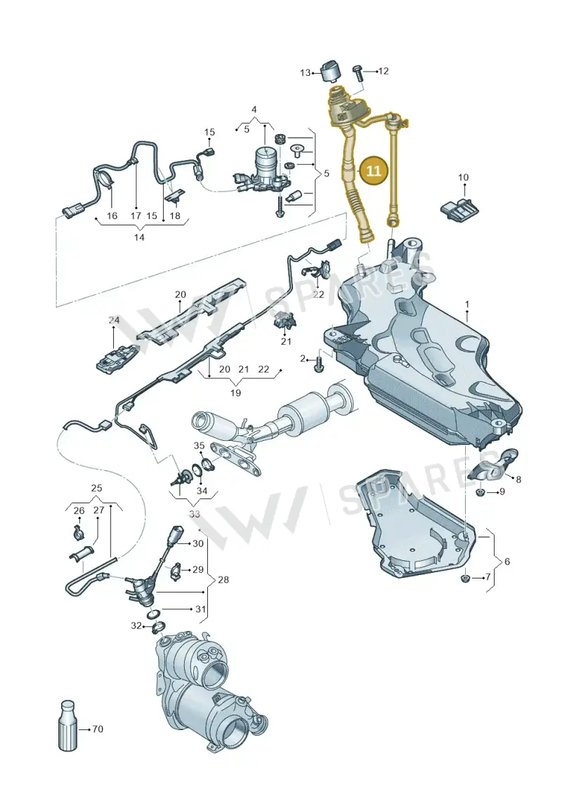 5Q0131965S — Volkswagen Golf 2.0 BlueMotion (2019-2024) diagram 5h0253102, position 11