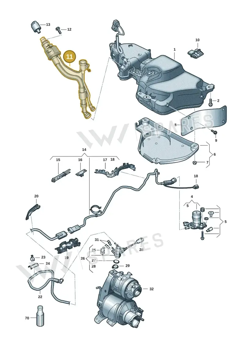 5Q0131965S — Volkswagen Golf 2.0 (2016-2020) diagram 813253106, position 11