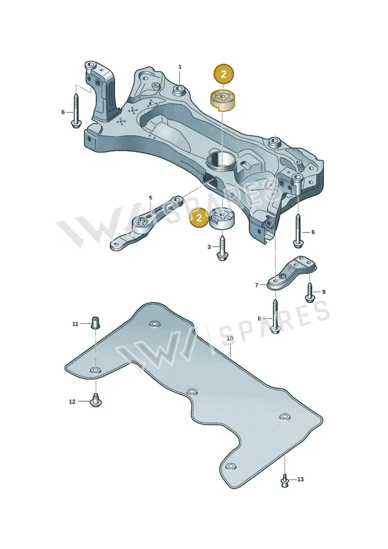 5Q0198037A — Volkswagen Caddy Maxi Kombi (2020-2024) diagram 2ka401000, position 2