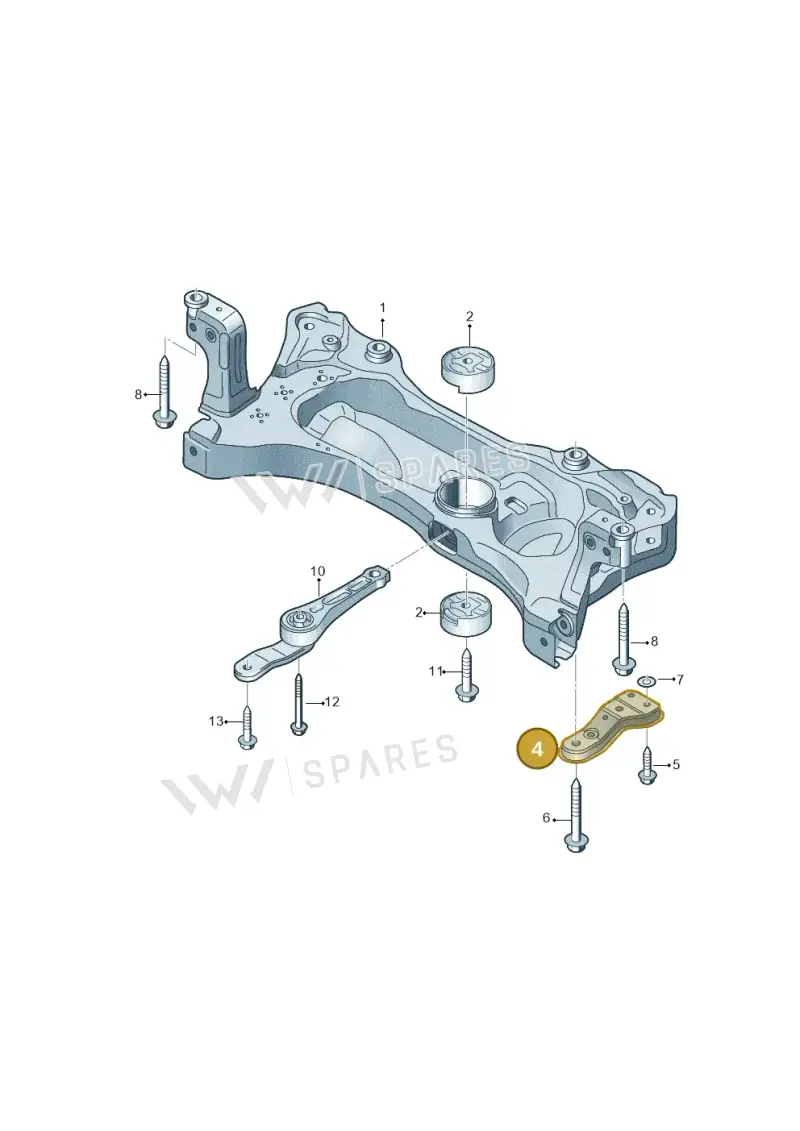 5Q0199517D — Volkswagen Golf 1.4 BlueMotion (2014-2017) diagram 781199100, position 4