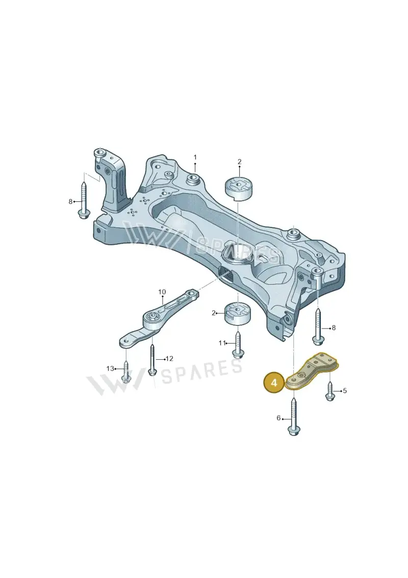 5Q0199517D — Volkswagen Golf Sportsvan 1.6 (2014-2020) diagram 746199100, position 4