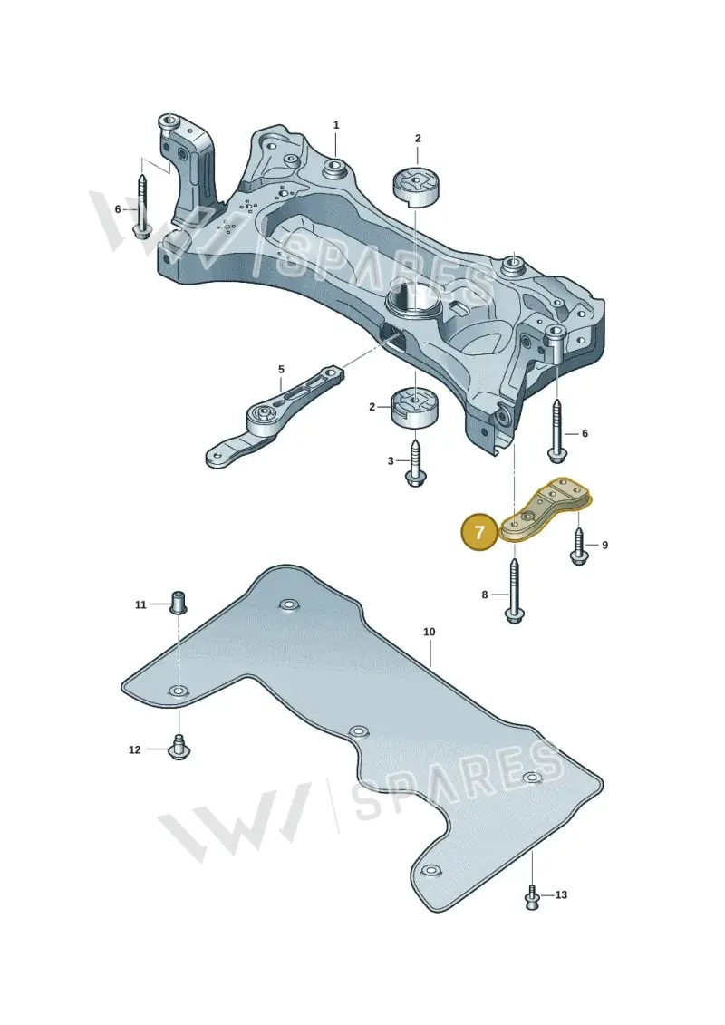 5Q0199518E — Volkswagen Tiguan 2.0 (2023-) diagram 2ka401000, position 7