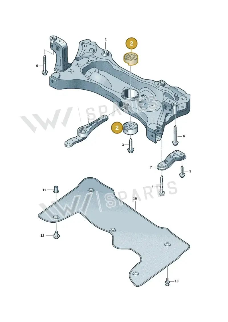 5Q0199868J — Volkswagen Tiguan 2.0 (2023-) diagram 2ka401000, position 2
