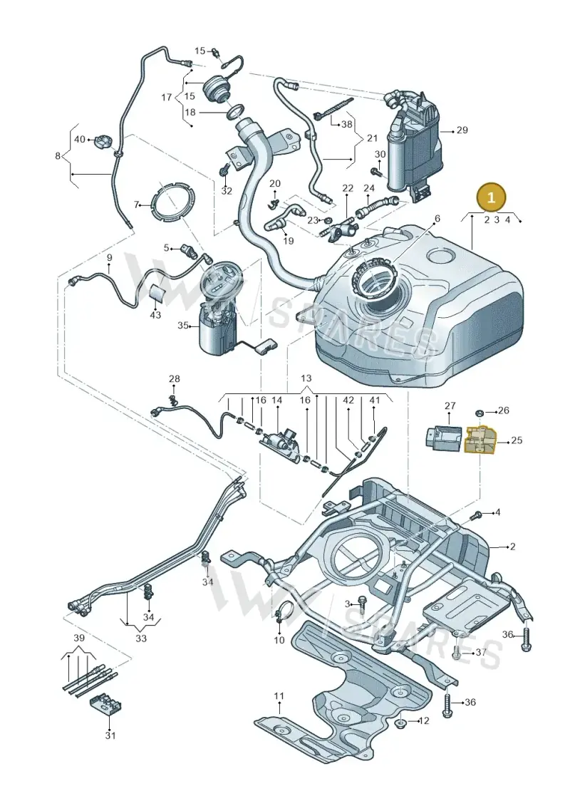 5Q0201055CE — Volkswagen Golf 2.0 (2016-2020) diagram 746201500, position 1