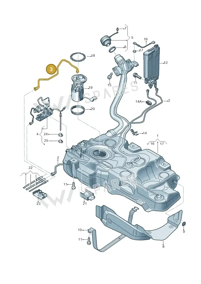 5Q0201293B — Volkswagen Golf 1.4 BlueMotion (2014-2017) diagram 746201300, position 3