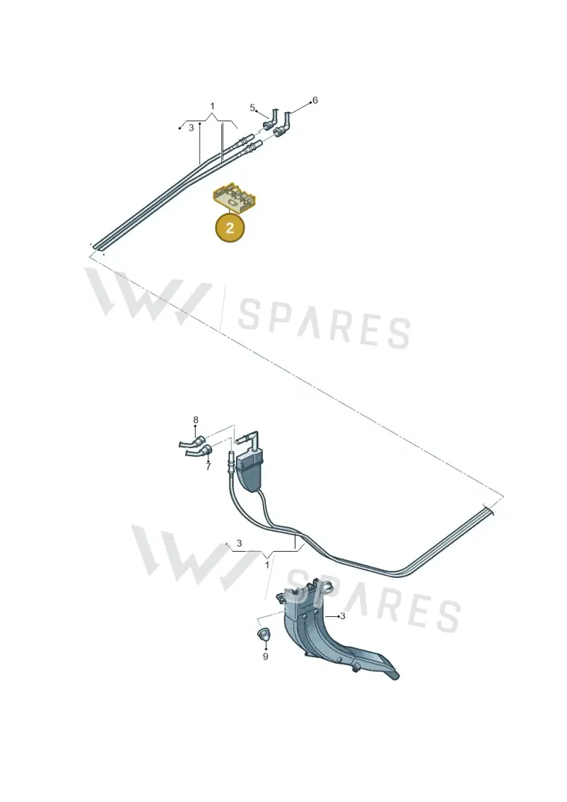 5Q0201449AL — Volkswagen Golf 2.0 BlueMotion (2019-2024) diagram 596201240, position 2