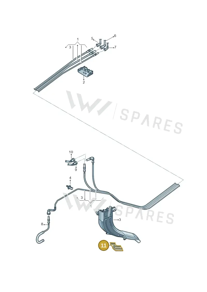5Q0201449AP — Volkswagen Golf 2.0 BlueMotion (2019-2024) diagram 793201150, position 11