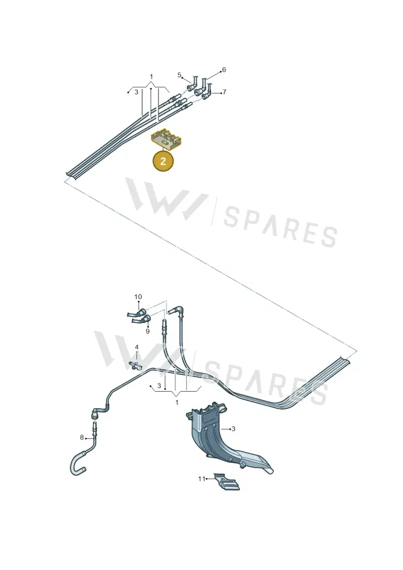 5Q0201449E — Volkswagen Golf 2.0 BlueMotion (2019-2024) diagram 793201150, position 2