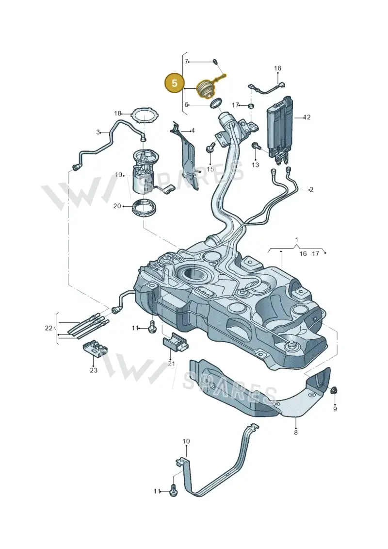 5Q0201550L — Volkswagen Taos 1.4 (2020-2024) diagram 431201020, position 5