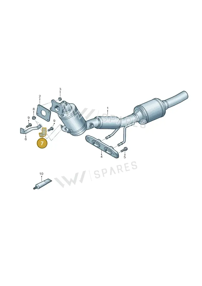 5Q0253463AE — Volkswagen Golf 2.0 BlueMotion (2019-2024) diagram 5h0253038, position 7