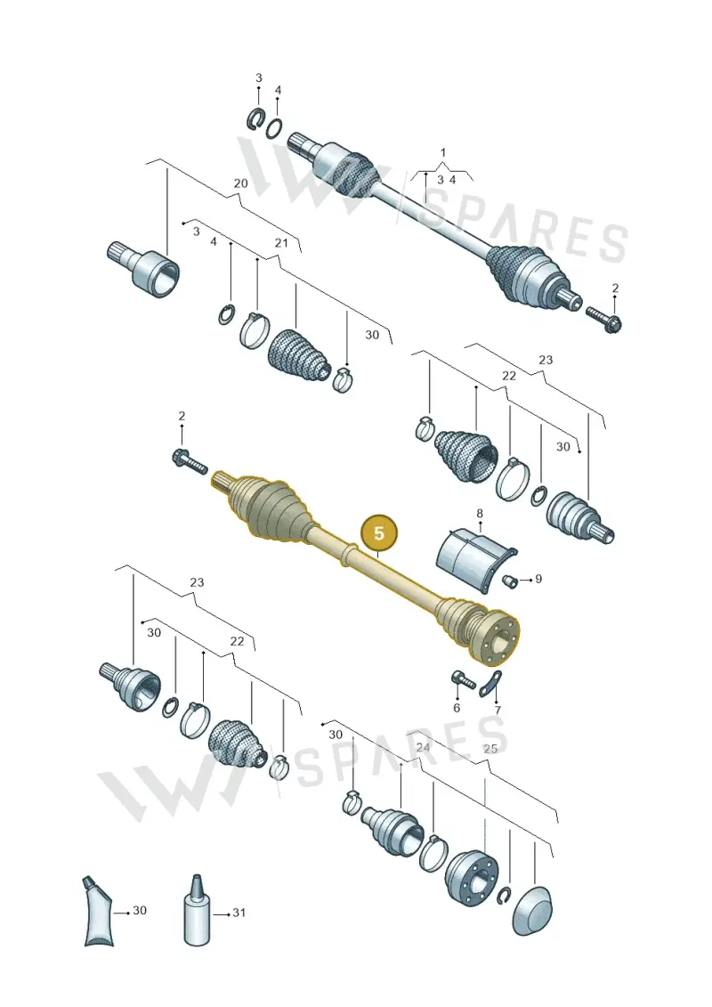 5Q0407272DH — Volkswagen T-Roc BlueMotion (2017-2024) diagram 827407350, position 5