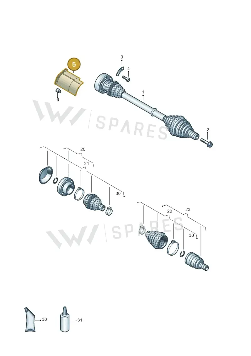 5Q0407720C — Volkswagen Caddy Maxi Kombi (2020-2024) diagram 884407300, position 5
