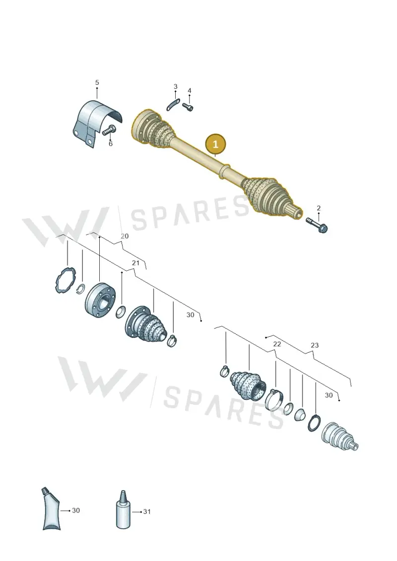 5Q0407762CX — Volkswagen Golf Sportsvan 1.6 (2014-2020) diagram 780407200, position 1