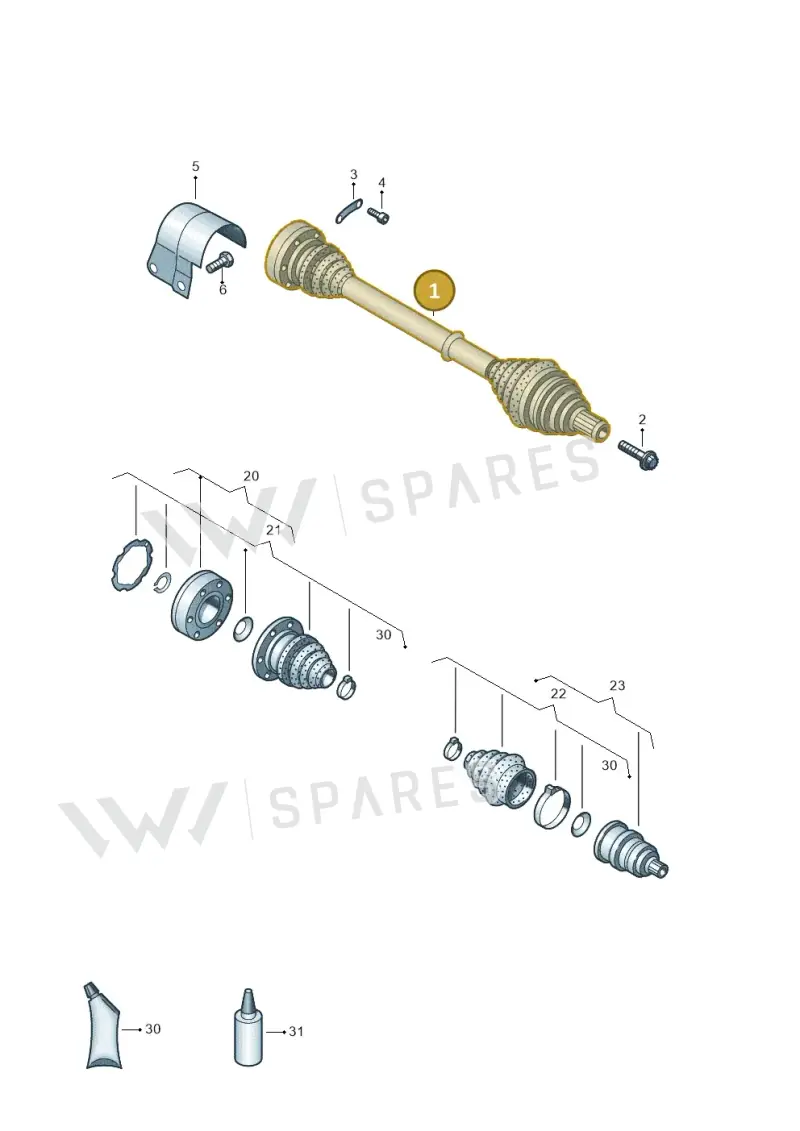 5Q0407762CX — Volkswagen Golf 2.0 (2016-2020) diagram 827407600, position 1