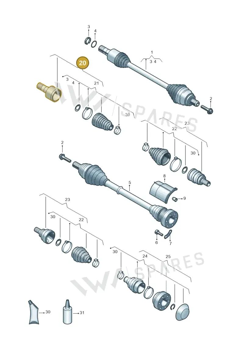 5Q0498103EX — Volkswagen T-Roc BlueMotion (2017-2024) diagram 827407350, position 20