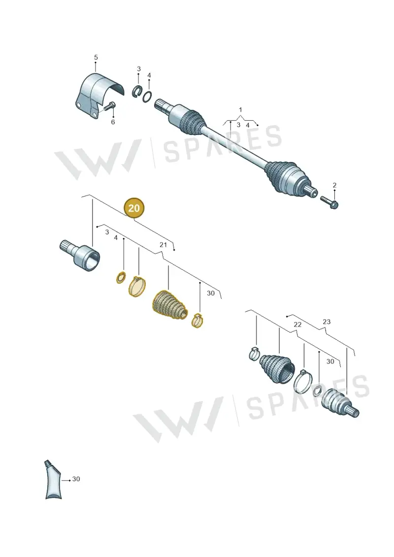 5Q0498104E — Skoda Superb Combi (2023-2024) diagram 828407060, position 20