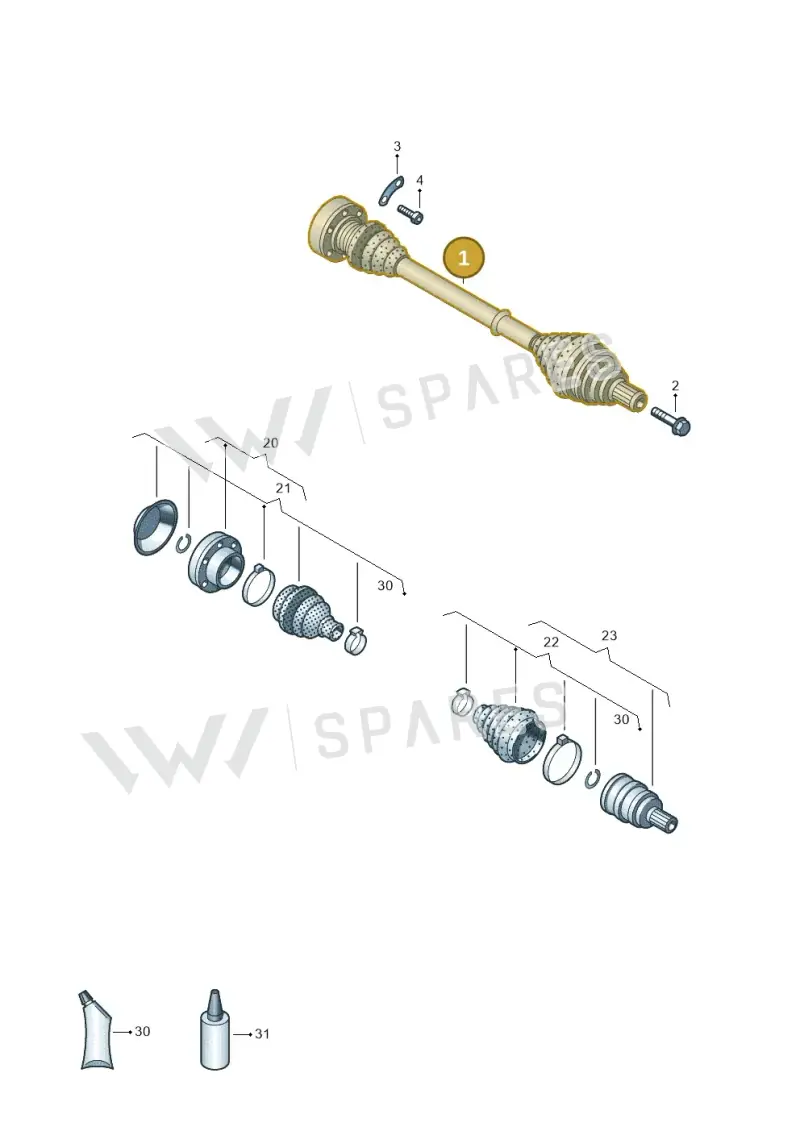 5Q0501203A — Volkswagen Golf 2.0 (2016-2020) diagram 894407200, position 1