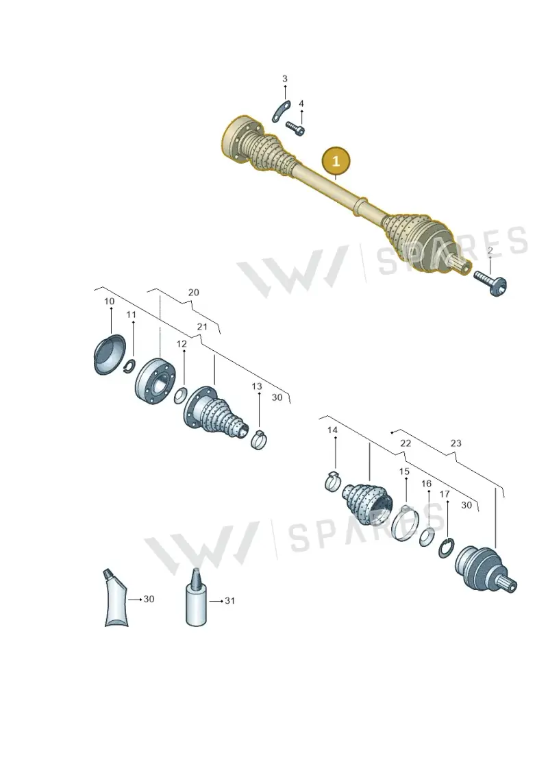 5Q0501204A — Volkswagen Golf Estate 1.4 (2014-2017) diagram 746501100, position 1