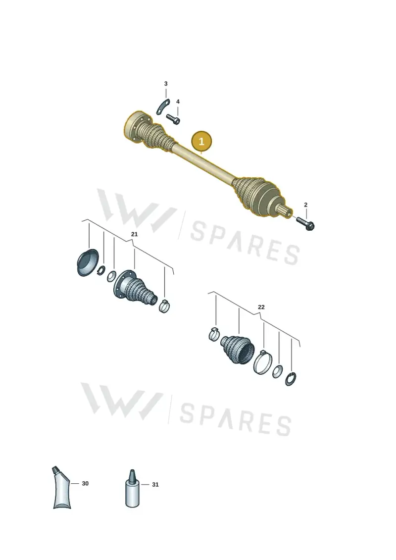 5Q0501204AX — Volkswagen Golf 2.0 BlueMotion (2019-2024) diagram 5h0501010, position 1