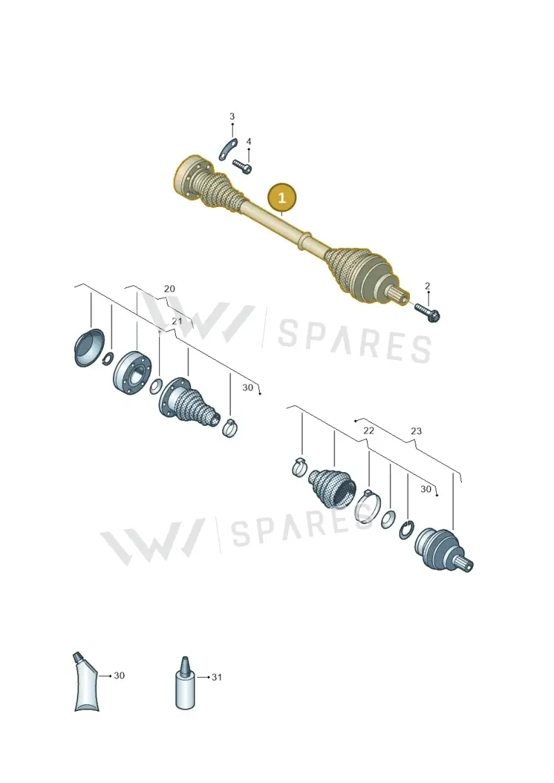 5Q0501204AX — Volkswagen Golf Estate (2013-2017) diagram 884501050, position 1