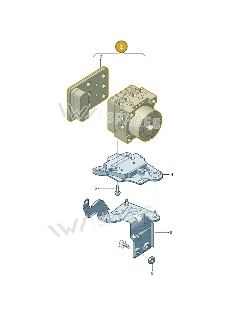 5Q0614517ALBEF — Volkswagen E-Golf (2014-2021) diagram 774614000, position 1