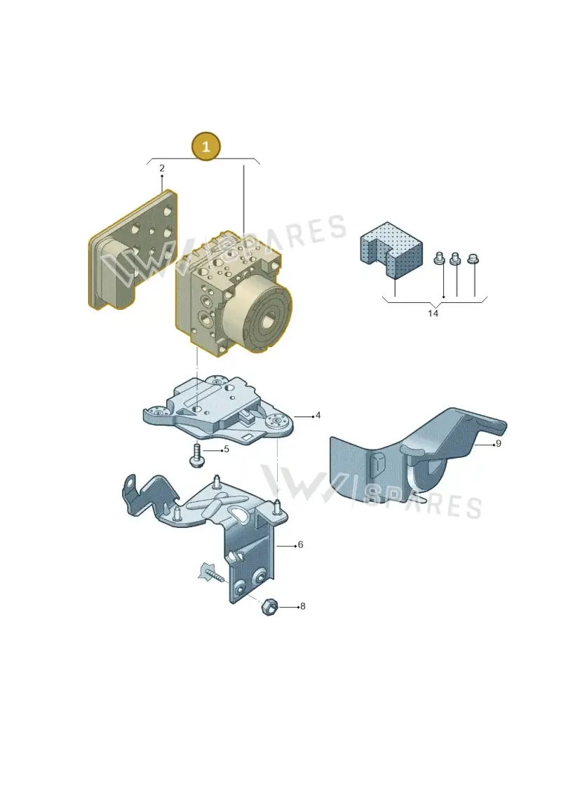 5Q0614517FDBEF — Volkswagen Teramont X (2019-2021) diagram 519614100, position 1