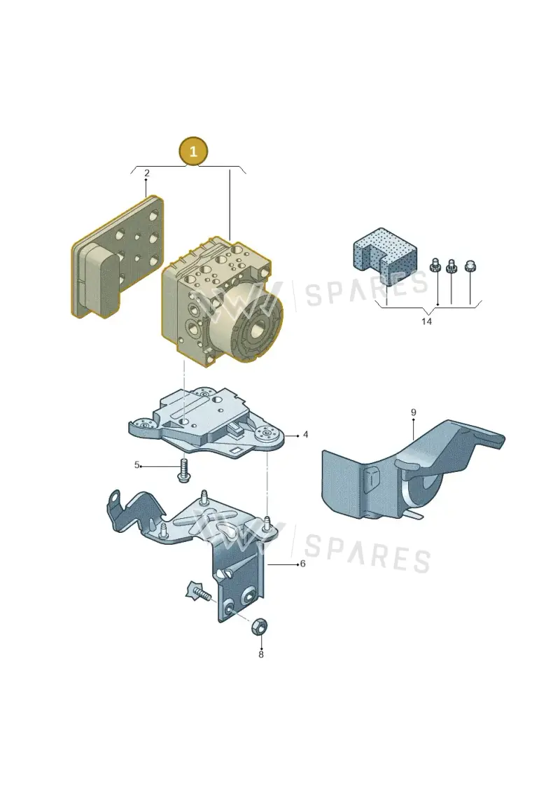 5Q0614517GT — Skoda Superb Combi (2015-2024) diagram 745614100, position 1