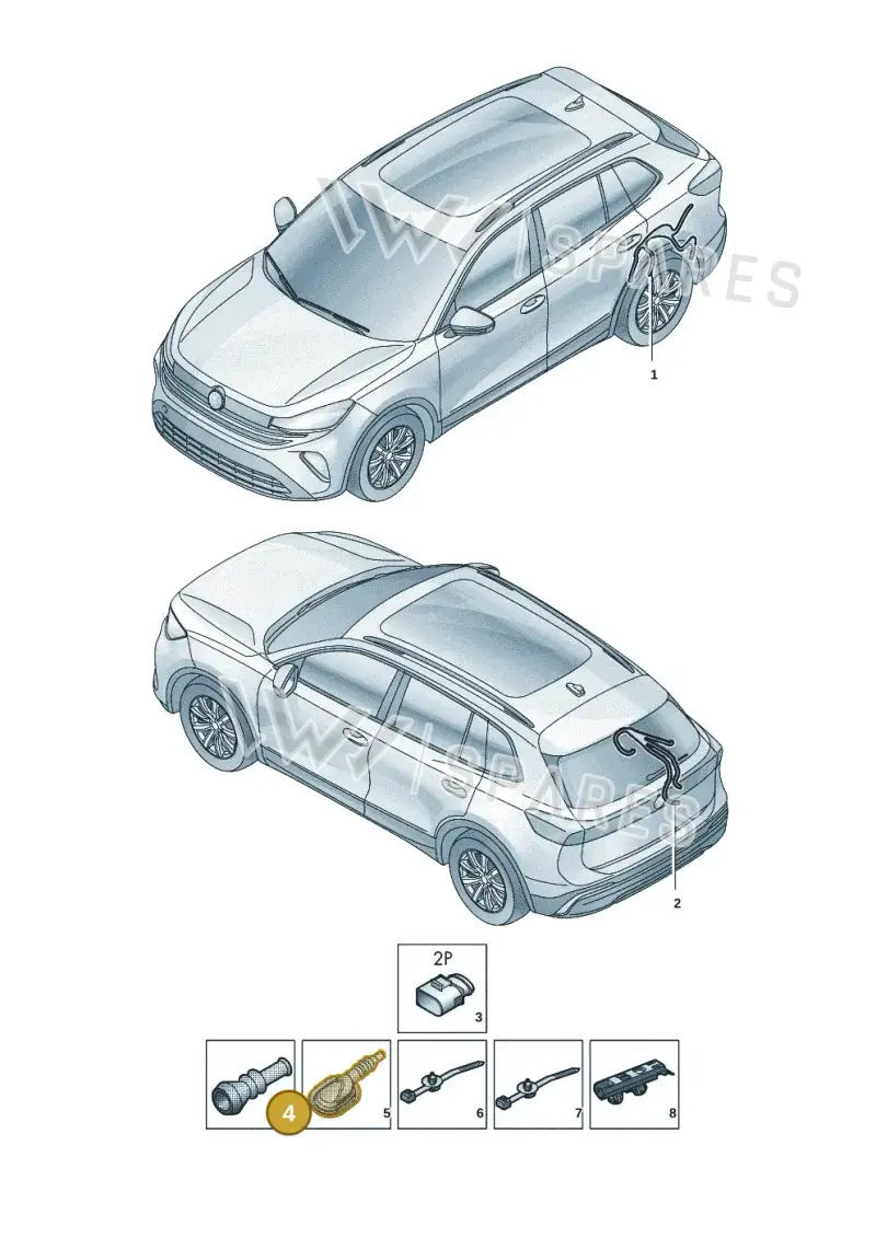 5Q0711487F — Volkswagen Tiguan 2.0 (2023-) diagram 57x972700, position 4