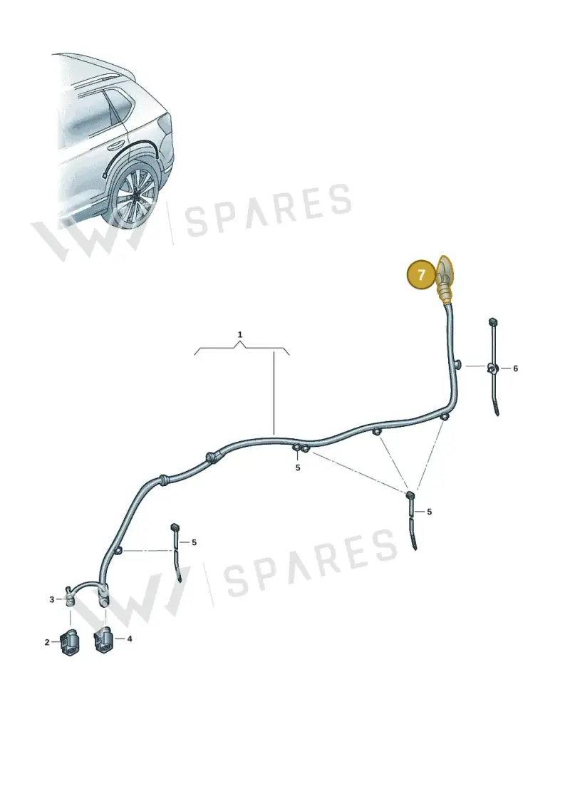 5Q0711487G — Volkswagen Taos 1.4 (2020-2024) diagram 2gm927002, position 7