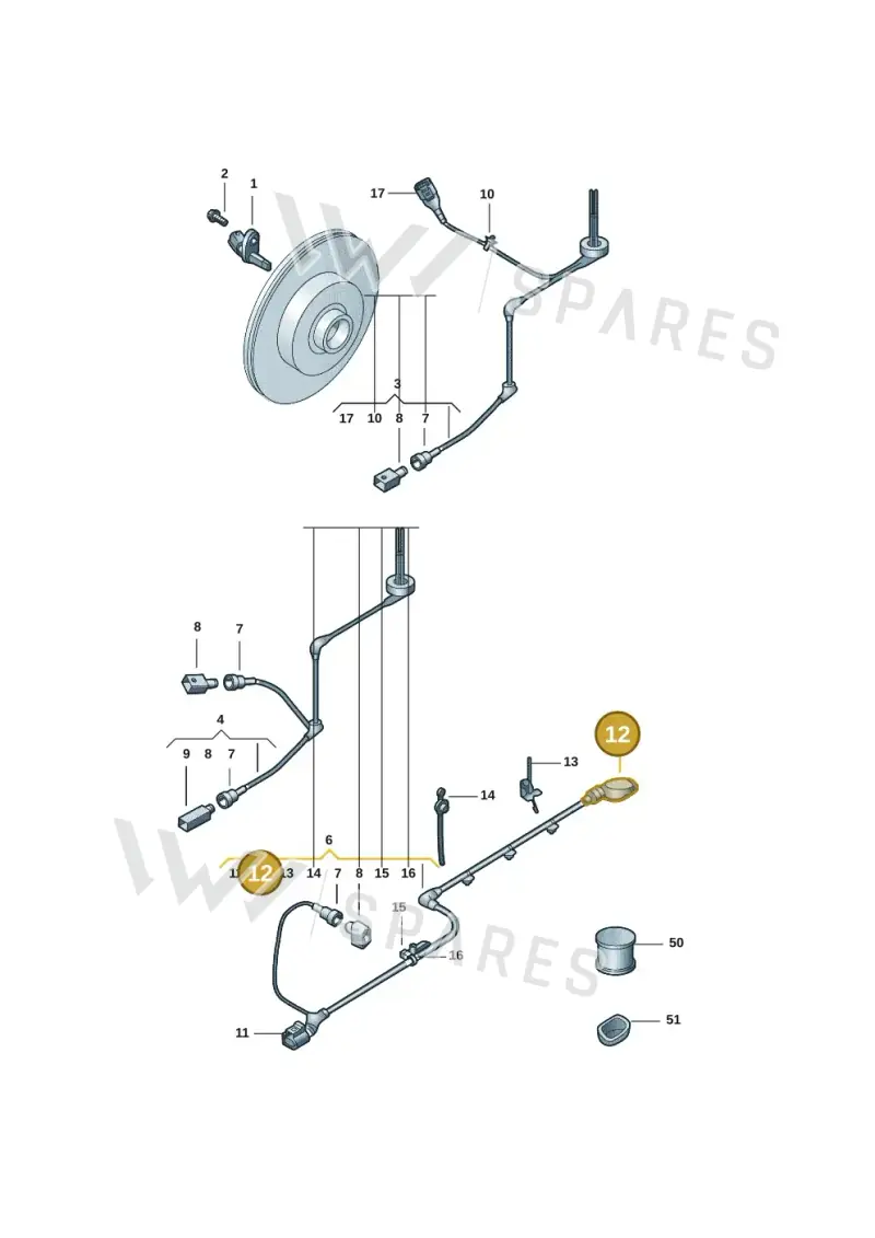 5Q0711487G — Volkswagen Viloran (2021-2022) diagram 30f927000, position 12