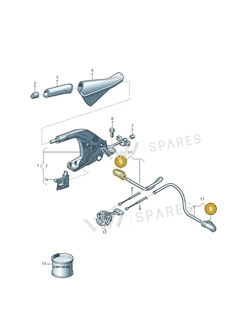 5Q0711487G — Volkswagen POLO HATCH         "ZA"06> (2005-) diagram 781711500, position 9