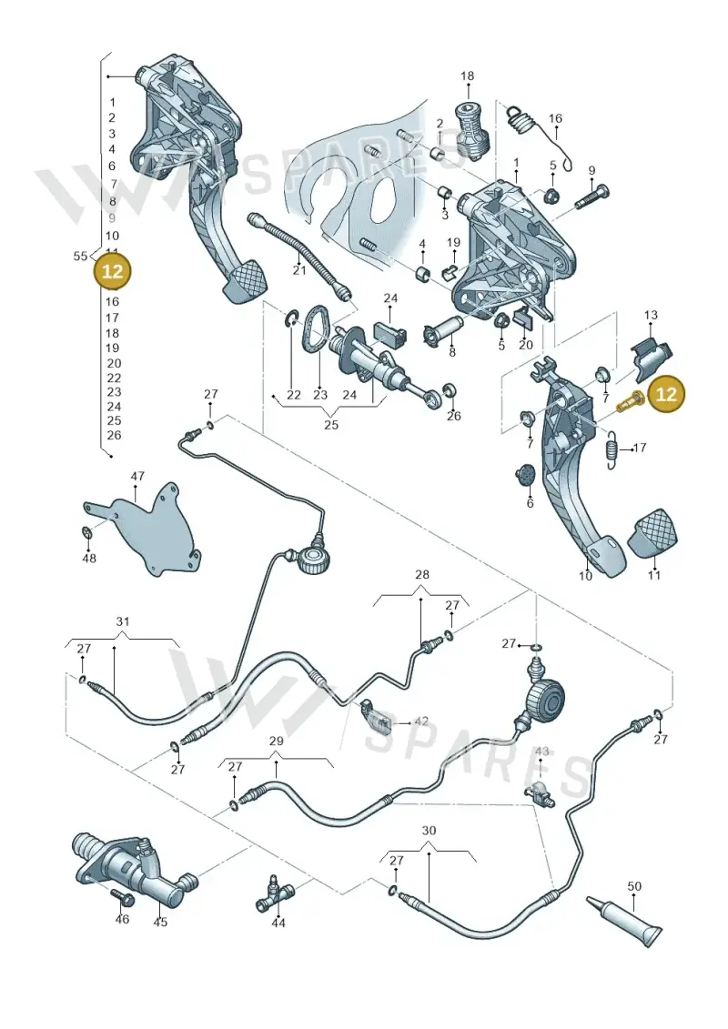 5Q0721152 — Volkswagen Touran 2,0 BlueMotion (2015-2024) diagram 746721260, position 12