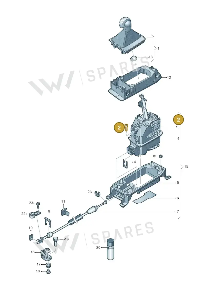 5Q0798101 — Volkswagen Tiguan 2.0 4Motion (2017-2024) diagram 827713200, position 2