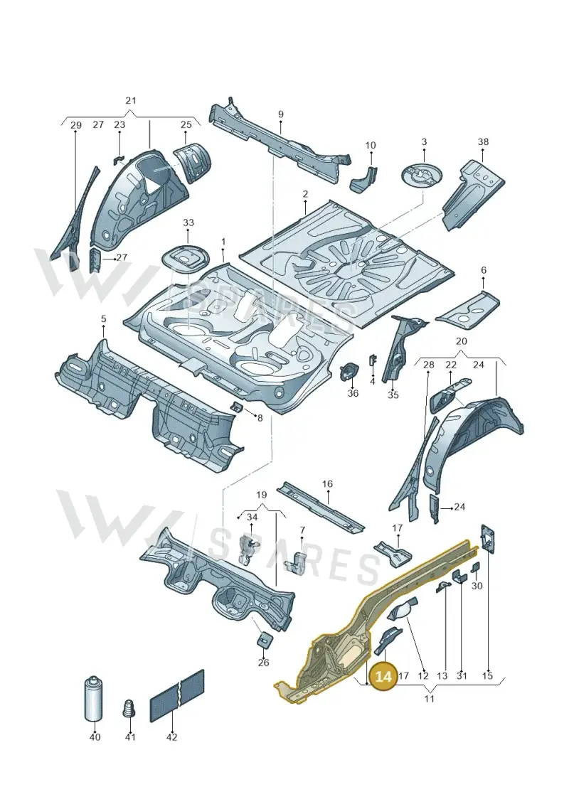 5Q0801772 — Volkswagen T-Roc BlueMotion (2017-2024) diagram 813803150, position 14