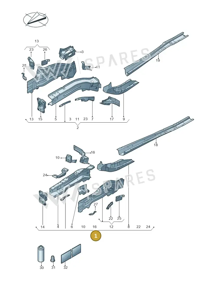 5Q0802035D — Volkswagen T-Roc (2018-) diagram 813803000, position 1