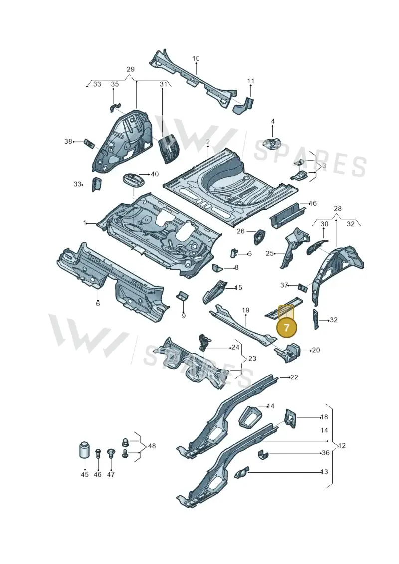 5Q0802091A — Volkswagen Golf Estate 1.4 (2014-2017) diagram 431803150, position 7