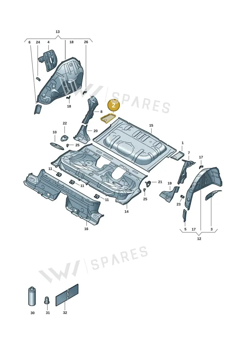 5Q0802092C — Volkswagen Golf 2.0 BlueMotion (2019-2024) diagram 5h0803016, position 2
