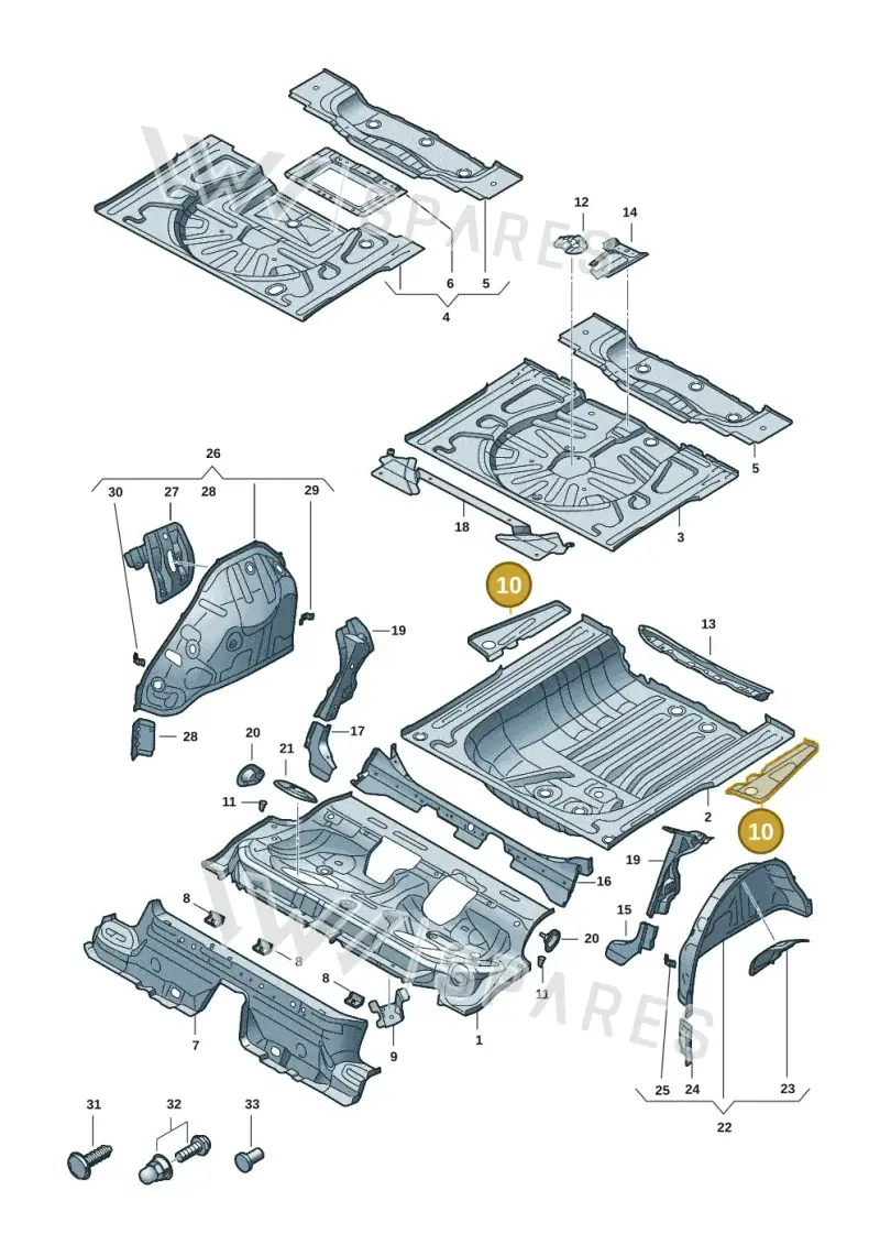 5Q0802092D — Audi A3 Sportback (2019-2025) diagram 596803055, position 10