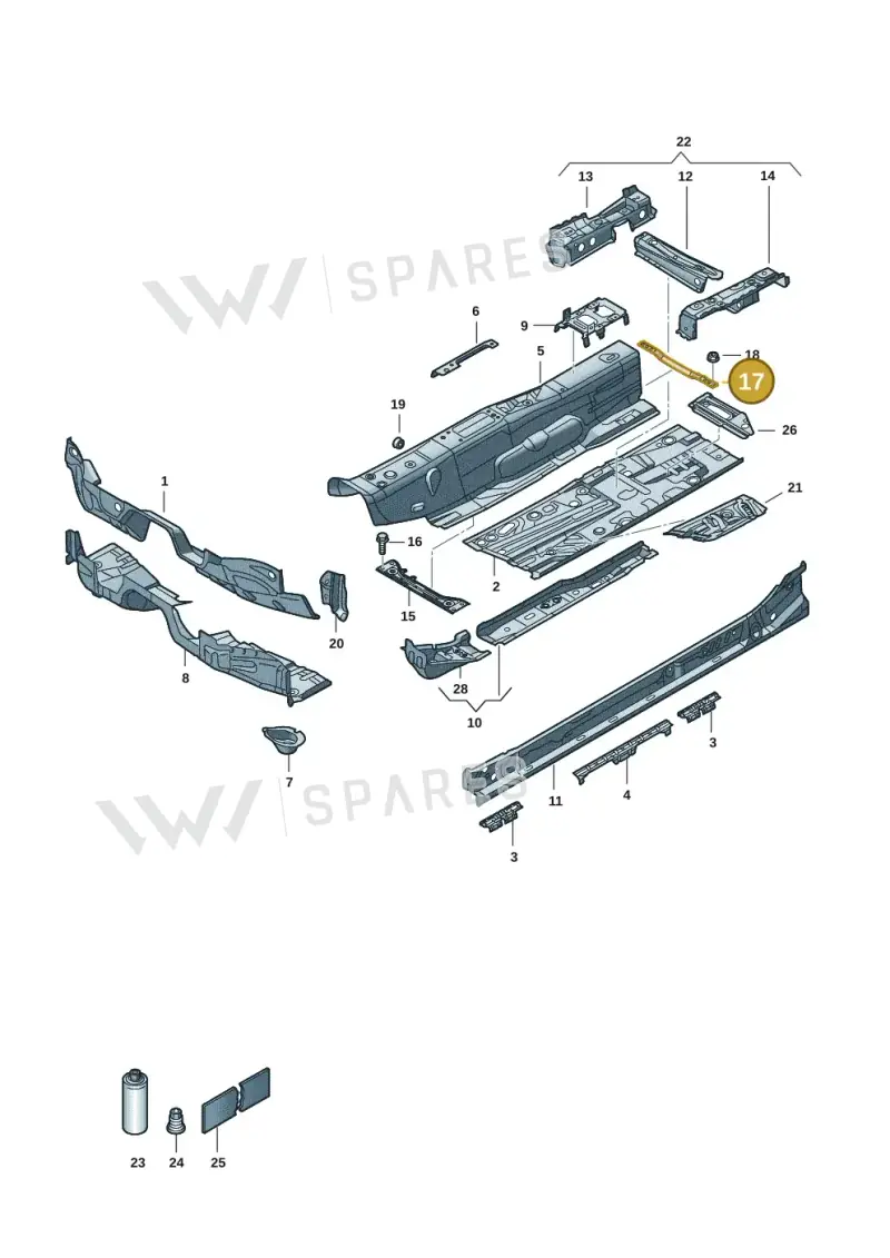 5Q0802128 — Volkswagen Arteon (2017-2023) diagram 828803005, position 17