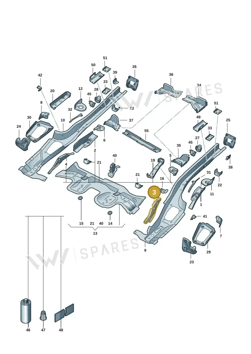 5Q0802557 — Volkswagen Golf 2.0 BlueMotion (2019-2024) diagram 5h0803010, position 3