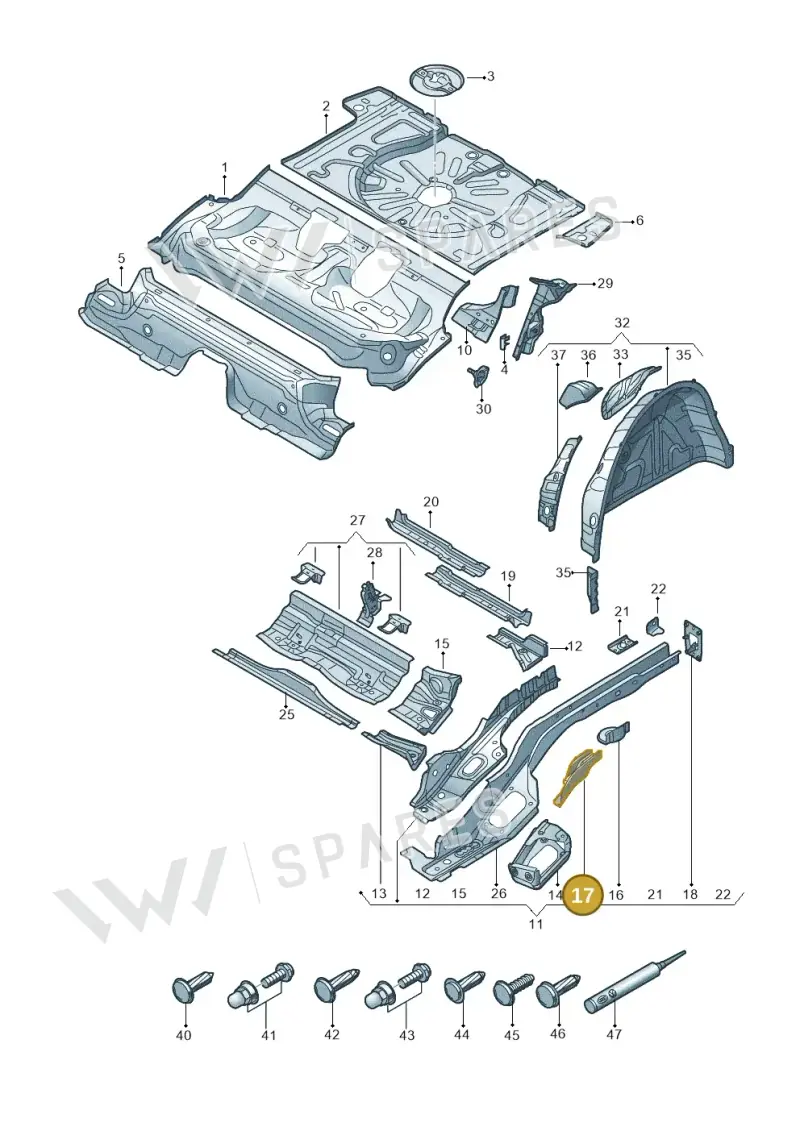 5Q0802571 — Volkswagen E-Golf (2014-2021) diagram 774803200, position 17