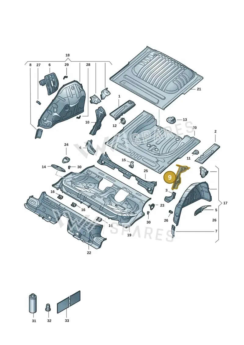 5Q0802951N — Volkswagen Golf 2.0 BlueMotion (2019-2024) diagram 5h0803020, position 9