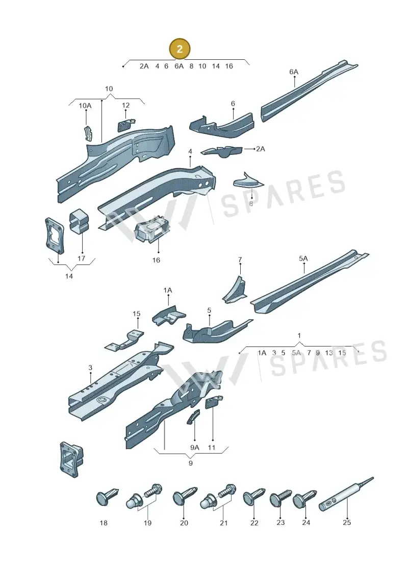 5Q0803092D — Volkswagen Golf 1.4 BlueMotion (2012-2017) diagram 745803000, position 2